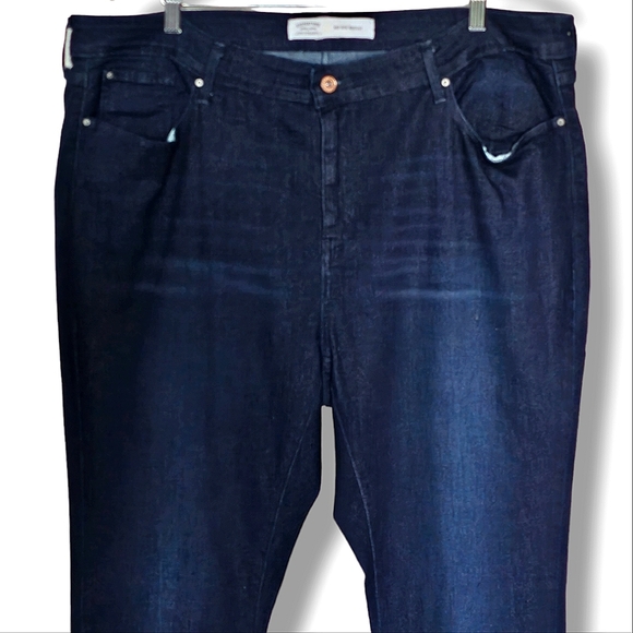 Signature By Levi Strauss Mid Rise Bootcut Plus Size 22 Dark Wash Stretch - Picture 3 of 10